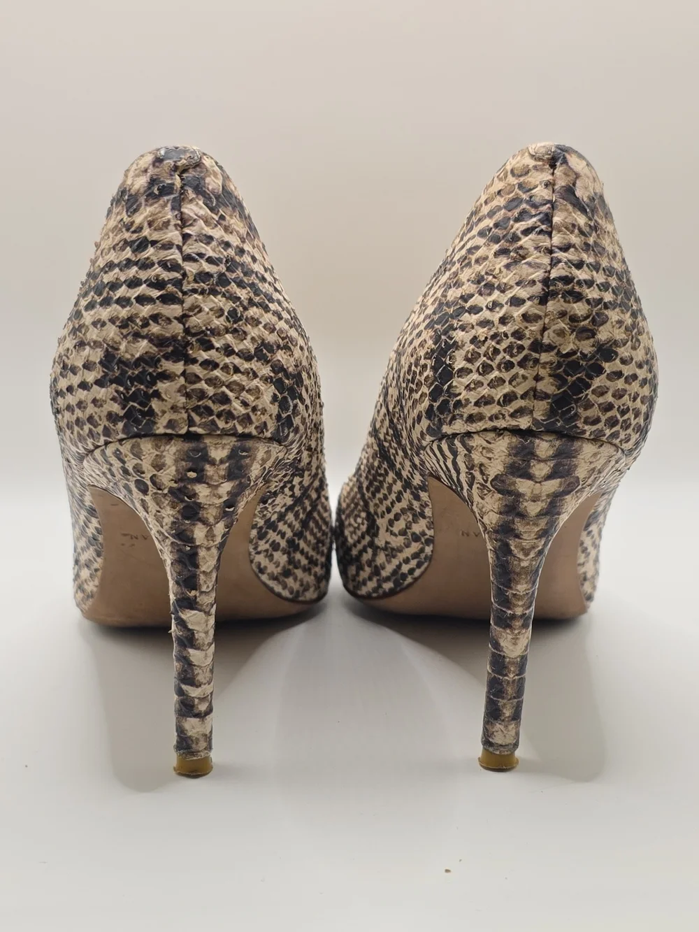 Cole Haan Snake-Print Leather Pointed Toe Pumps Size 7.5B